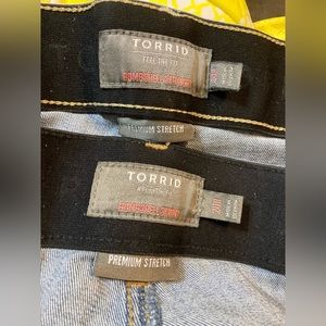 Two pairs, embellished, Torrid jeans